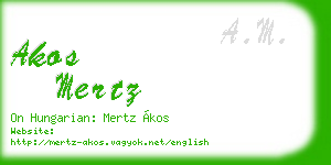 akos mertz business card